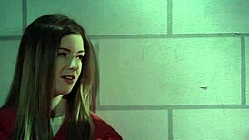 Bigtits inmate licks lez babe in steamy prison cell.