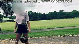 Holy crap, braless milf flashing in public with tiny skirt—no panties!