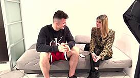 italian amateur actress bangs fan in elevator roleplay