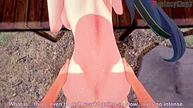 i'm watching clorinde get fucked by three in genshin impact, full fantasyking3 scene