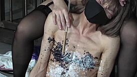 Japanese Dominatrix Mikako Boldly Tramples Face And Applies Wax To Masochist Man