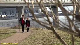 Shy teen gets her tight anus stretched by massive cock