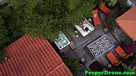 Drone Captures Intimate Moments of Outdoor Lesbian Encounters