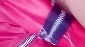 Vietnamese teen intensely masturbates with a cucumber.