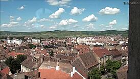 top view of sibiu romania