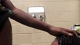 Creaming on Dick in Gas Station Bathroom with Wild Spitting Action. Raw and Unfiltered Fucking!