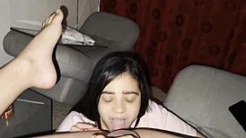 i met a young beautiful teen at the supermarket and licked her tits