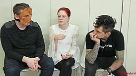 Bound whore gagging on toys while getting rough deepthroat in HD