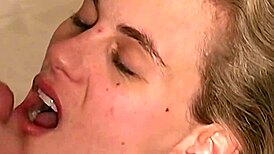 Wow, my first titty fuck with new fake tits, huge facial reward!