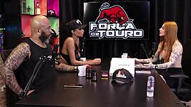 Fiery Redhead Mixes Work And Pleasure In Sheer Lingerie