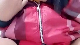 Vietnamese teen intensely masturbates with a cucumber.