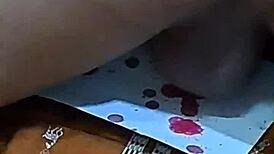 Myanmar gay twink uses hot wax in homemade solo session.