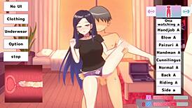 Megu finale gives last naked riding in anime hentai game