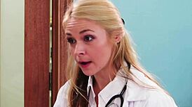 Gyno appointment with shy teen Chloe Foster and Sarah Vandella, how embarrassing!