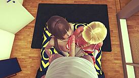 fuck a nun and elf with big cocks in expensive hotel apartment for anal group sex and blowjobs in honey select 2 dx