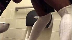 Creaming on Dick in Gas Station Bathroom with Wild Spitting Action. Raw and Unfiltered Fucking!