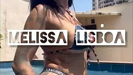 melissa lisboa naughty showing off and taking cum part 1