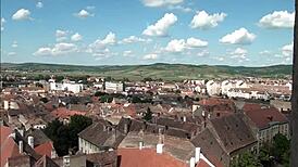 top view of sibiu romania