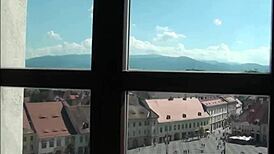 top view of sibiu romania