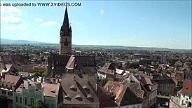 top view of sibiu romania