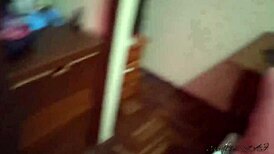 Gamer girl punished with hard fucking, almost caught