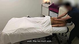 sarah, young indian college student, gets her first unforgettable massage with natural tits