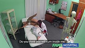 Nympho Brunette Teen Returns to Doctor’s Office Again! 😳