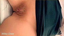 Holy crap, braless milf flashing in public with tiny skirt—no panties!