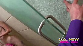 skinny brunette teen 18+ in shower, oops forgot towel, silly me...