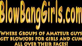 Hot Blonde Newbie in Blowbang Facial Frenzy