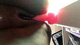 Ebony solo performer dances seductively in ripped clothes