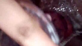 Real Cum Dripping from Ripped Clothes After Anal Masturbation