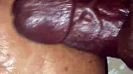 Girlfriend gives detailed footjob with her feet on his cock