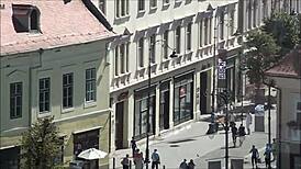top view of sibiu romania