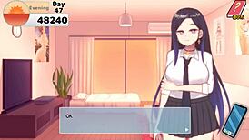 Megu finale gives last naked riding in anime hentai game