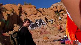 Hot French Blonde Takes Big Cock Anal on Public Beach!