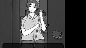 Hot Cheating Milf Janitor Teaches Shy Boy Sex In Public Washroom