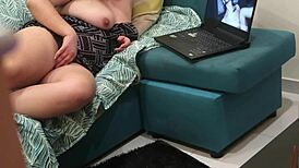 Caught my stepsister watching bukkake gangbang porn again