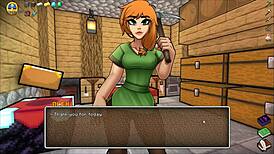 Steve fucks sexy watermelon in Hornycraft parody game! 🍉