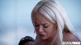 Vixen Elsa Jean unleashes her horny side with licking and riding