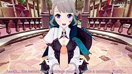 lynette gets naughty with pov blowjob in genshin impact fantasy