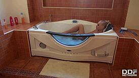 Blonde Hungarian Kayla Green Delivers Kinky POV Footjob with Big Tits