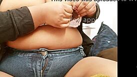 Young teen explores with toy in private