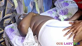 I squirted hard on big black cock in doggystyle sex