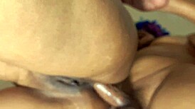 is this petite teen's ass and pussy getting fucked hard?