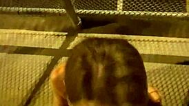 Public bridge sex while getting food