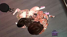 tranny triple threat with 2 holes and 3 cocks in wild action