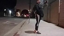 just another day, this gay latino with a bubble butt is selling his holes on the street