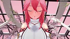 Yae Miko Having Sex in Genshin Impact Fantasy