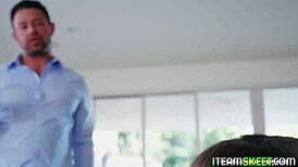 Bookish Ivy Winters Stunning With Crystal Blue Eyes And Cute Blonde Bangs In Group Doggy Facial